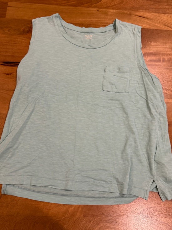 Madewell Tops - Madewell Seafoam Green Pocket Tank Size Large